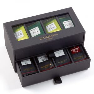 Coffret 24/24 kraft noir 56 sachets, thés et infusionsDAMMANN, Coffret 24/24 kraft noir 56 sachets de thés et infusions