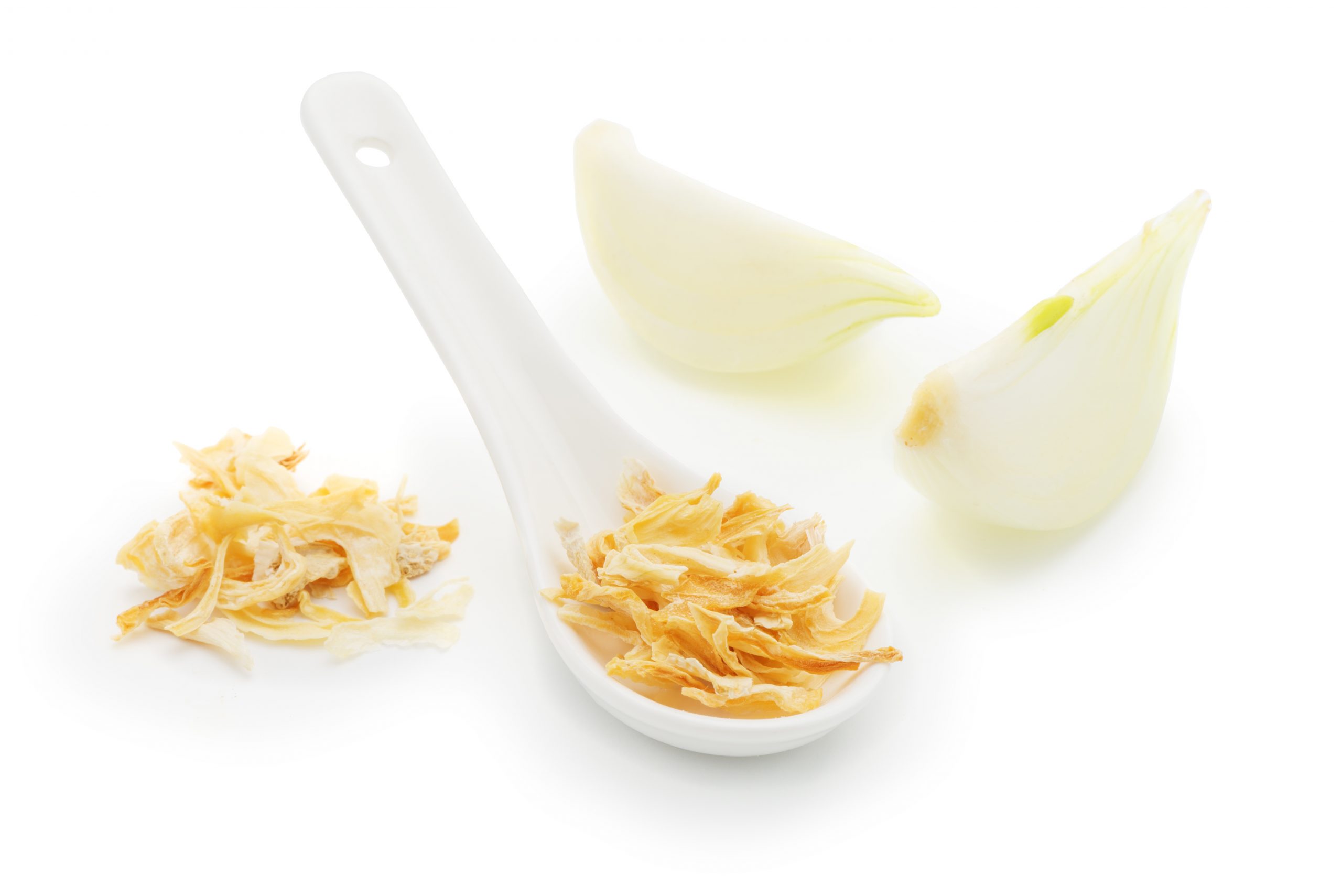 Oignons blancs déshydratés, en vrac