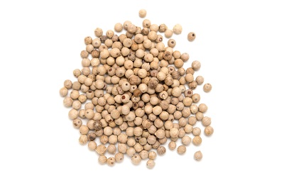 poivre blanc en grains, en vrac