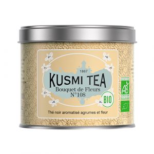 Bouquet de fleurs, thé noir Bio, boîte ou sachetsKusmi, Bouquet de fleurs, thé noir Bio, boîte ou sachets