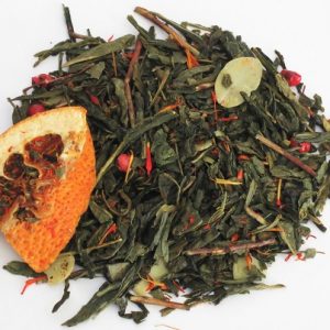 Douceur d'Amandes, thé vert parfuméDouceur d'Amandes, thé vert parfumé, en vrac