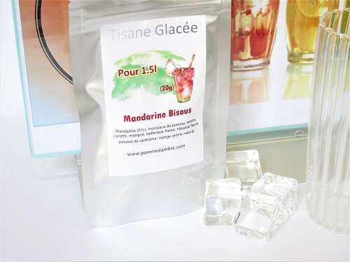 Mandarine Bisous, infusion glacée, sachet 20g
