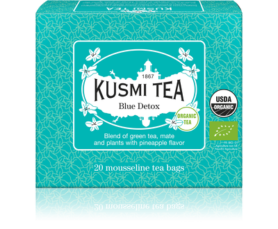 Blue Detox, thé vert et maté Bio, boite ou sachets – Image 2