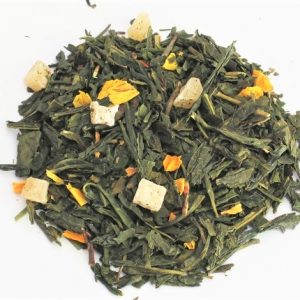 Rêve des trois îles, thé vert parfuméRêve des trois îles, thé vert parfumé, en vrac