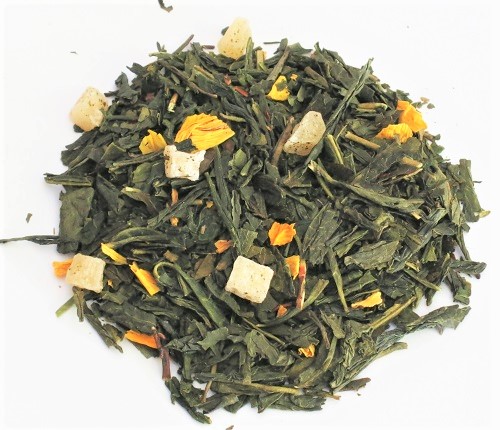 Rêve des trois îles, thé vert parfumé, en vrac