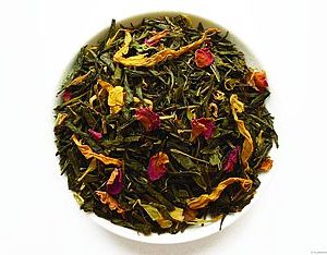 Velours d'Abricot, thé vert parfuméVelours d'Abricot, thé vert parfumé, en vrac