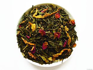 Velours d'Abricot, thé vert parfumé, en vrac