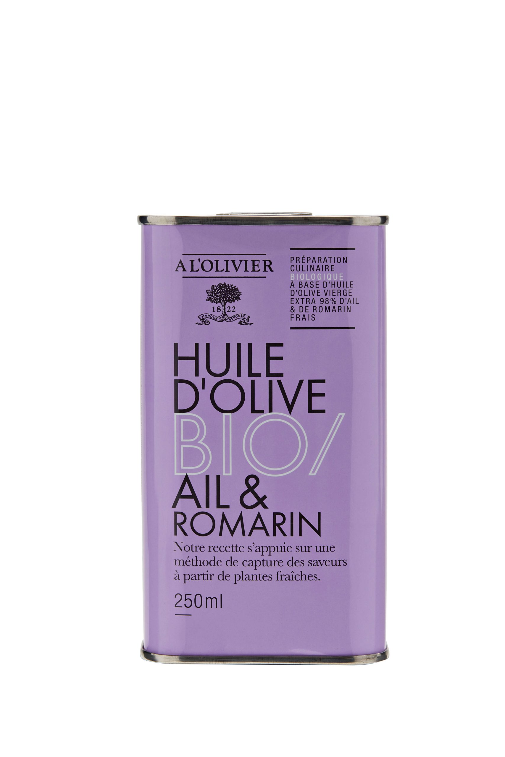 Huile d'Olive Bio Ail et Romarin