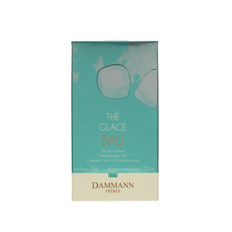 DAMMANN, Bali thé vert, boite sachets et thé glacé