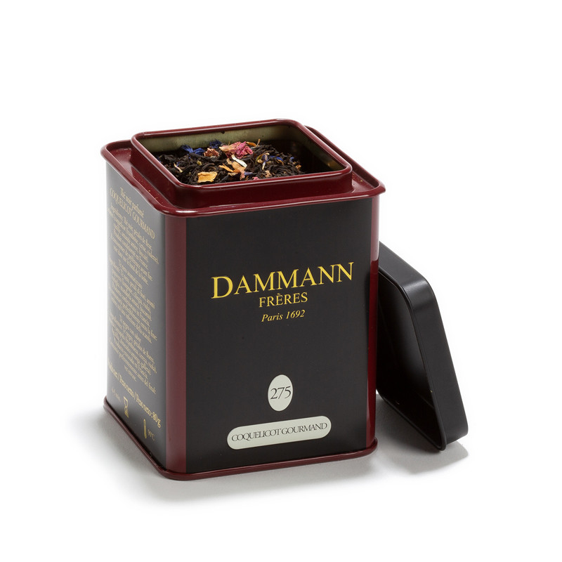 DAMMANN, Coquelicot Gourmand, thé noir boite ou sachets