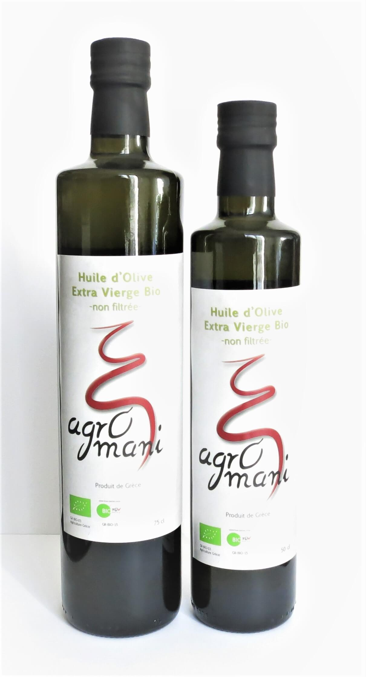 AGROMANI Huile d'olive vierge bio,