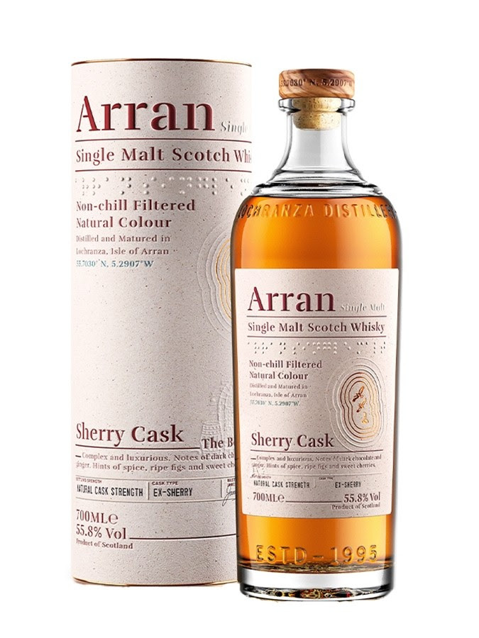 Arran Sherry Cask, "the Bodegga" single malt whisky Ecosse