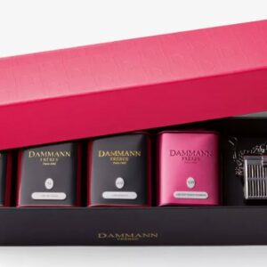 Coffret Jardin Botanique, 3 thés, 1 tisane + une boule à théDAMMANN, Coffret Jardin Botanique, 3 thés et infusion et boule à thé