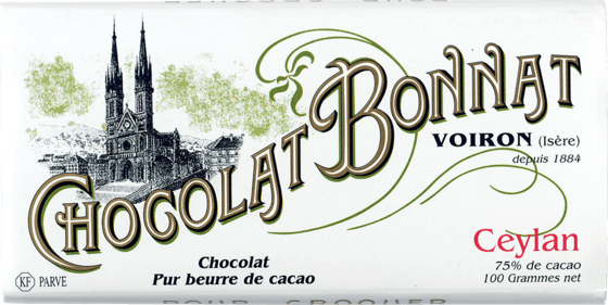 BONNAT, Tablette Chocolat noir Ceylan