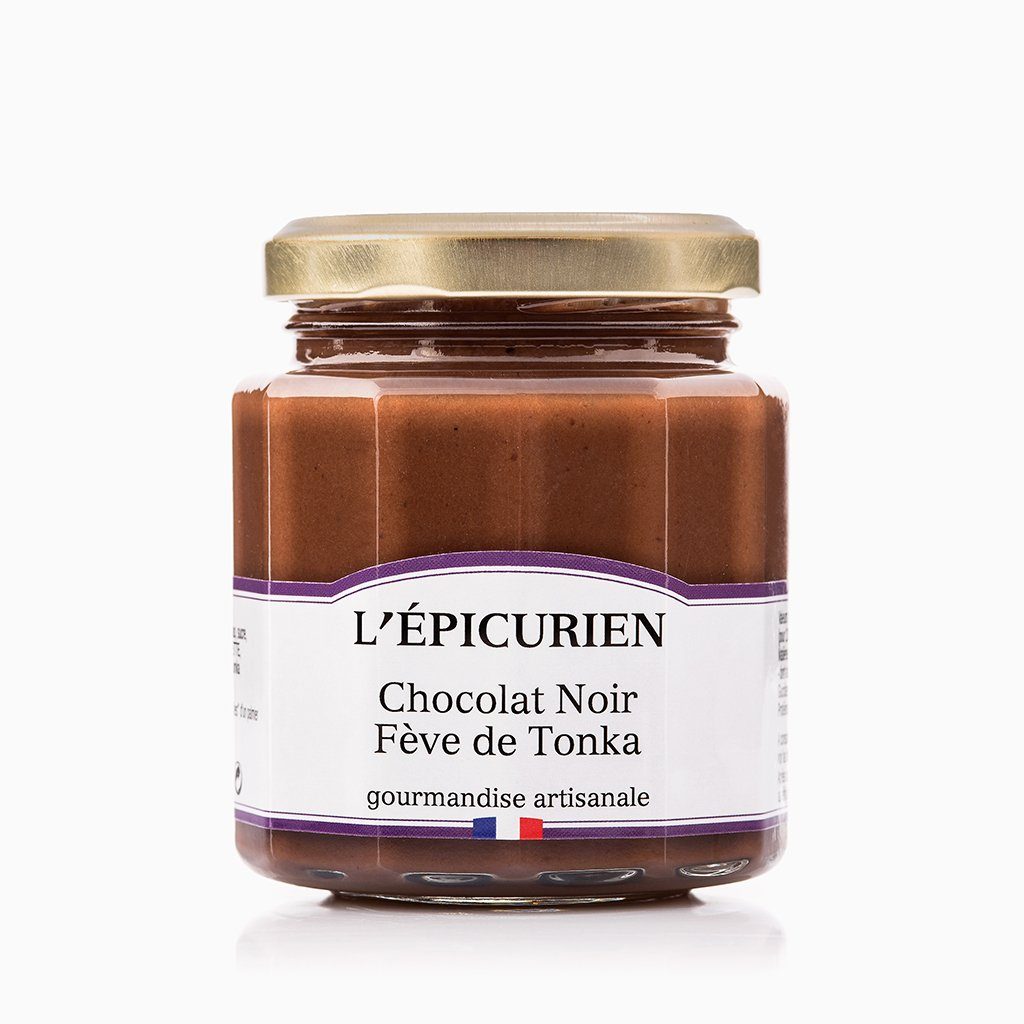 L'ÉPICURIEN, Pâte à tartiner chocolat noir Fève de Tonka