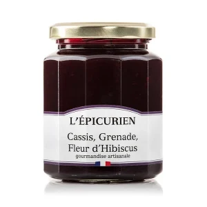 Confiture Cassis, Grenade Fleur d'HibiscusL'ÉPICURIEN, confiture cassis, grenade, fleur d'hibiscus