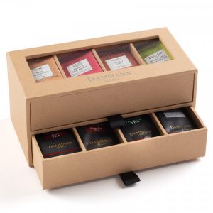 Coffret 7/7 kraft brun tiroirs 56 sachets de thés et infusionsDAMMANN, Coffret 7/7 kraft brun tiroirs 56 sachets de thés et infusions