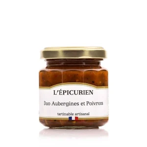Duo Aubergines et Poivrons tartinableL'ÉPICURIEN, Duo Aubergines et Poivrons, tartinable artisanal