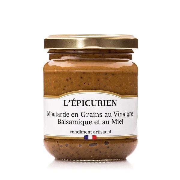 L'ÉPICURIEN, Moutarde en grains vinaigre balsamique et miel