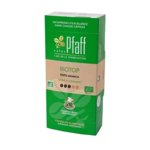 Capsules compatibles Nespresso Bio TopPFAFF Capsules compatibles nespresso Bio Top boite de 10