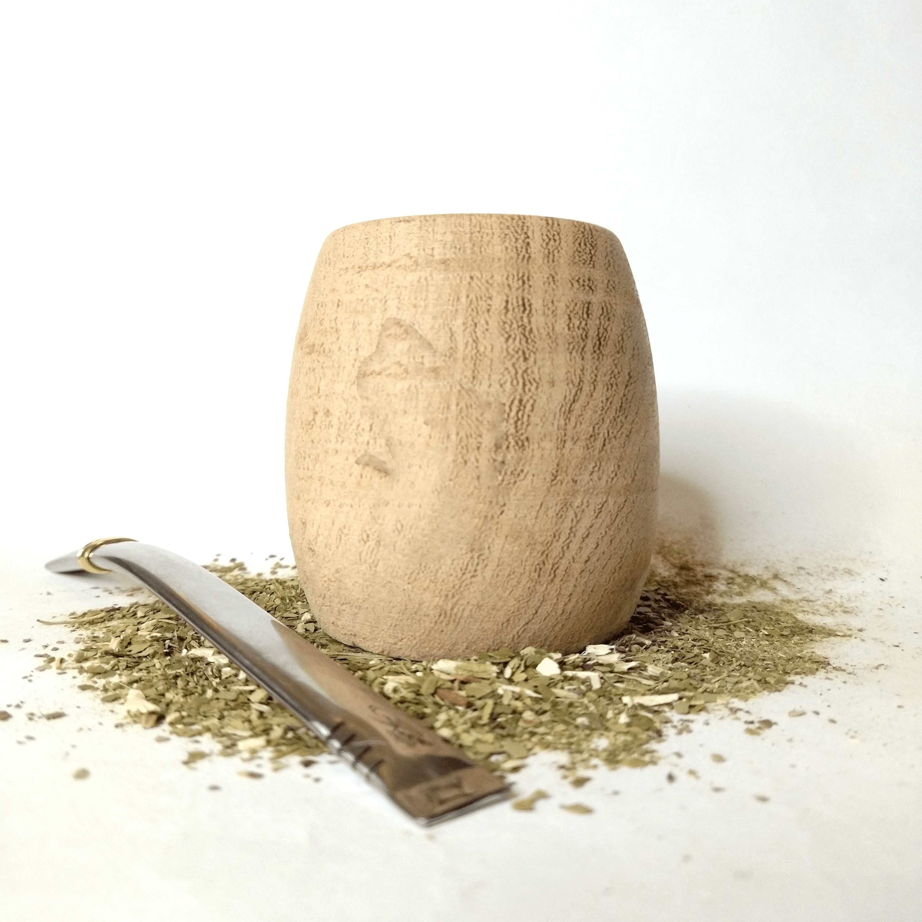 Calebasse à maté en bois massif