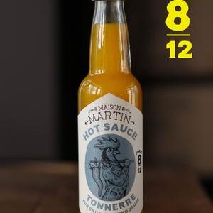 Sauce piment TONNERRE (100ml)Maison MARTIN, Sauce piment TONNERRE Habanero jaune (100ml)