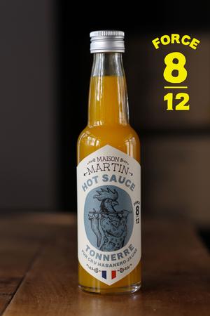 Maison MARTIN, Sauce piment TONNERRE Habanero jaune (100ml)