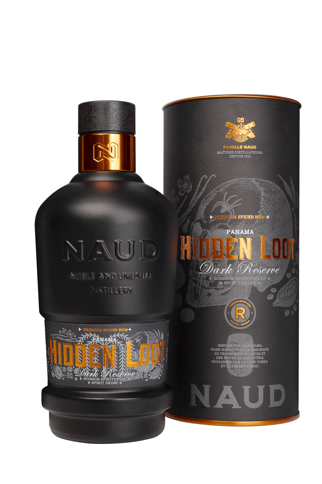 HIDDEN LOOT Dark Reserve, spiced rhum 41%