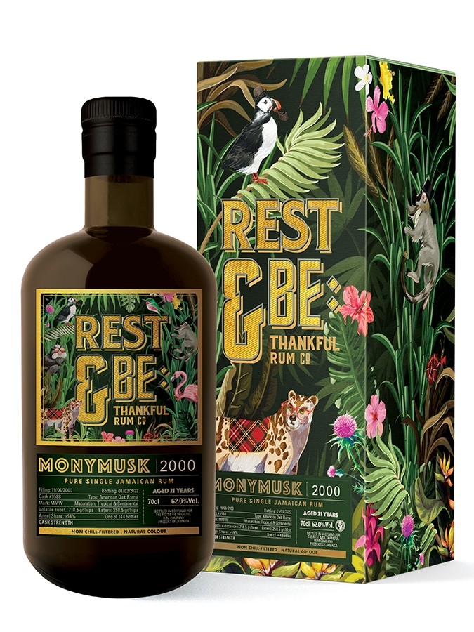 REST & BE THANKFUL 2000, Monymusk MMW, Rhum 62%