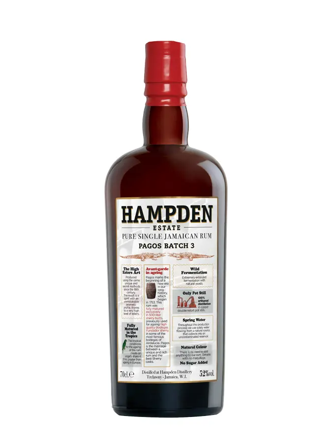 HAMPDEN Pagos 2024 batch#3 RHUM Jamaique bouteille 70cl