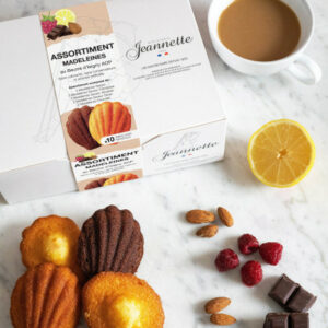 Madeleines Assortiment JeannetteJEANNETTE, assortiment de 10 madeleines de 5 parfums différents