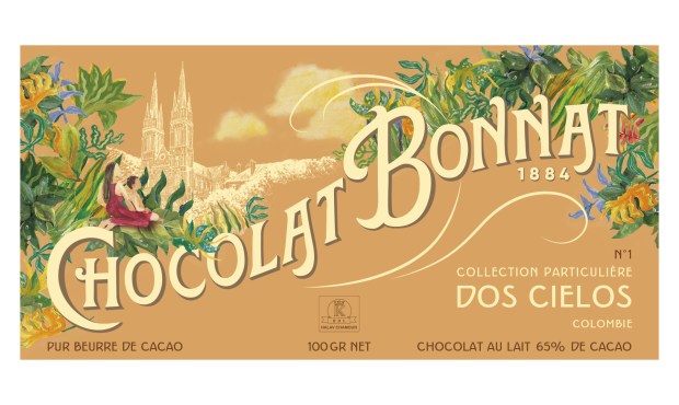 BONNAT, tablette de chocolat au lait Dos Cielos