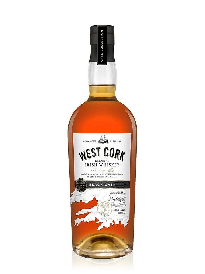 WEST CORK Black Cask , whisky 40%, Irlande