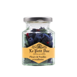 Assortiment Fleurs et Feuilles cristalliséesLe petit duc, fleurs et feuilles cristalisées