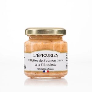 Rillettes de Saumon Fumé à la Ciboulette, tartinableL'ÉPICURIEN, Rillettes de saumon fumé ciboulette, tartinable