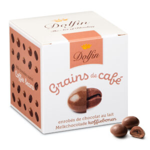 Grains de café enrobés de chocolat au laitDOLFIN, Grains de café enrobés de chocolat au lait