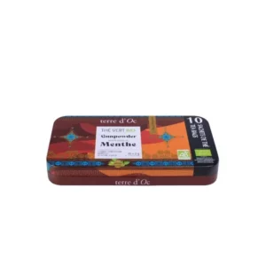 Gunpowder aux feuilles de menthe, thé vert BioGunpowder aux feuilles de menthe, thé vert nomade Bio