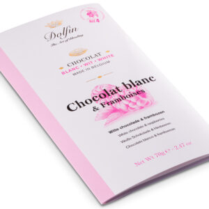Tablette Chocolat blanc et FramboisesDOLFIN Tablette Chocolat blanc et Framboises