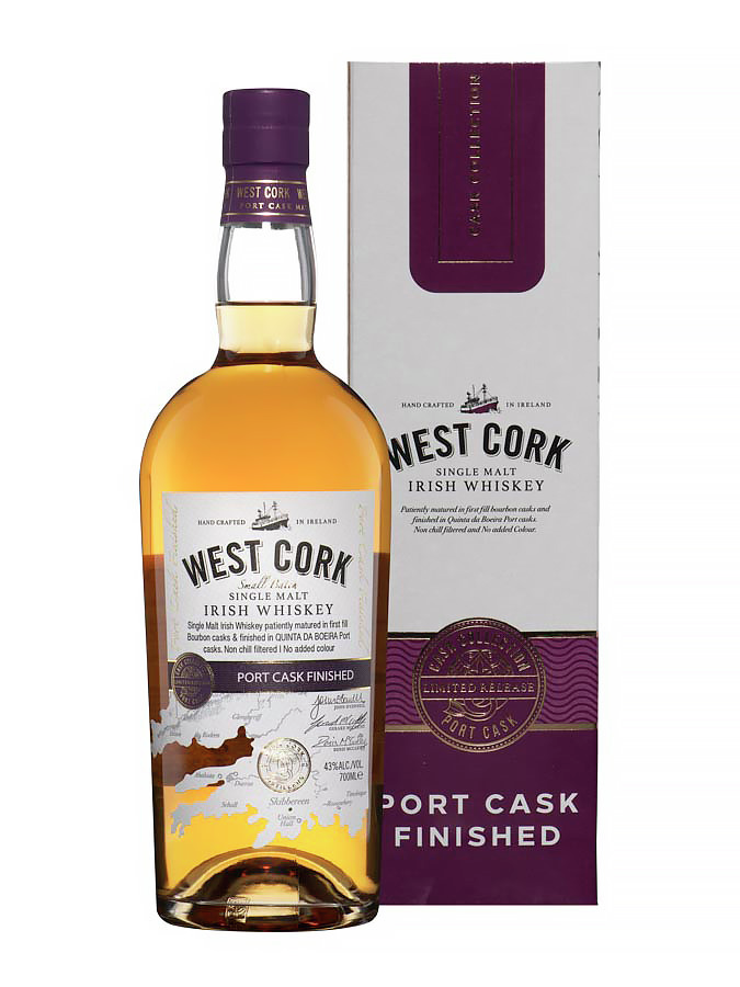 West Cork Port Cask finished, single malt whisky Irlande