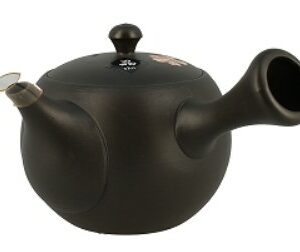 Théière TOKONAME brune fleur blanche 24clThéière TOKONAME brune fleur blanche 24cl