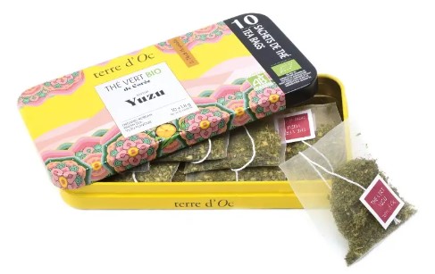 Thé vert Bio de Corée au Yuzu boite de 10 sachets – Image 2