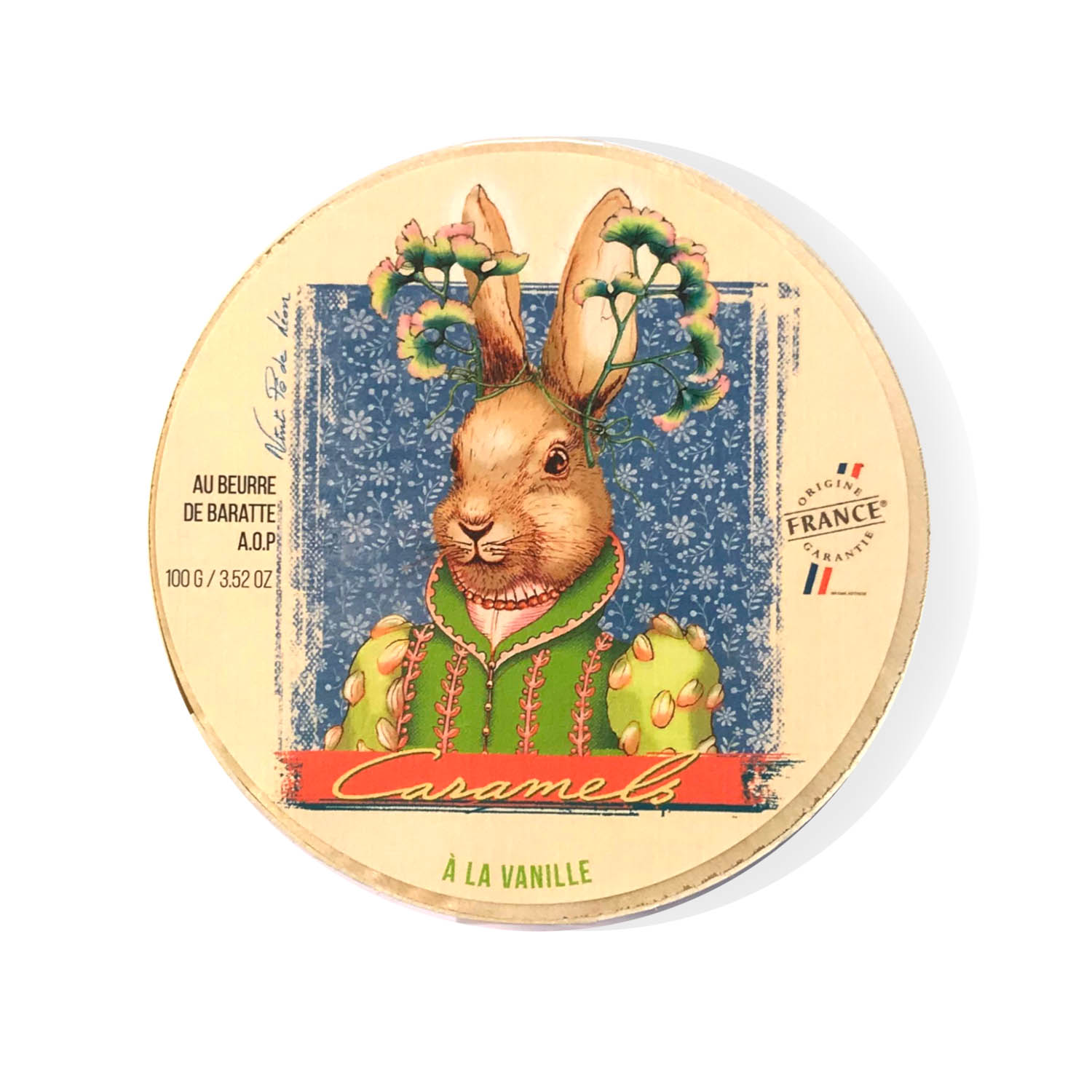 Caramels à la vanille, Appoline, boite en bois de 50g