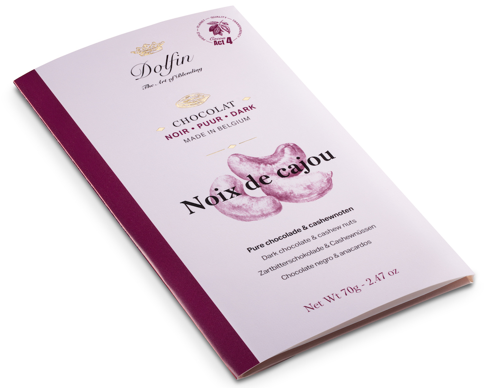 DOLFIN Tablette Chocolat noir et Noix de cajou