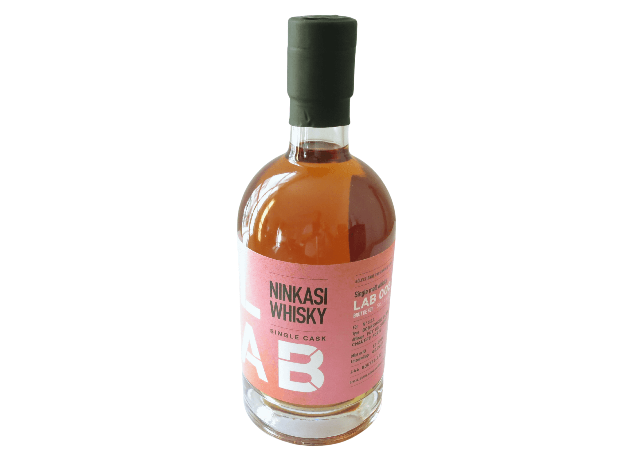 NINKASI whisky LAB 002, single cask, sélection privée Pomme d'Ambre
