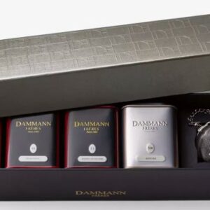 Coffret Jardin de Thés, 4 thés + 1 boule à théDAMMANN, coffret jardin de thés, 4 thés et 1boule à thé