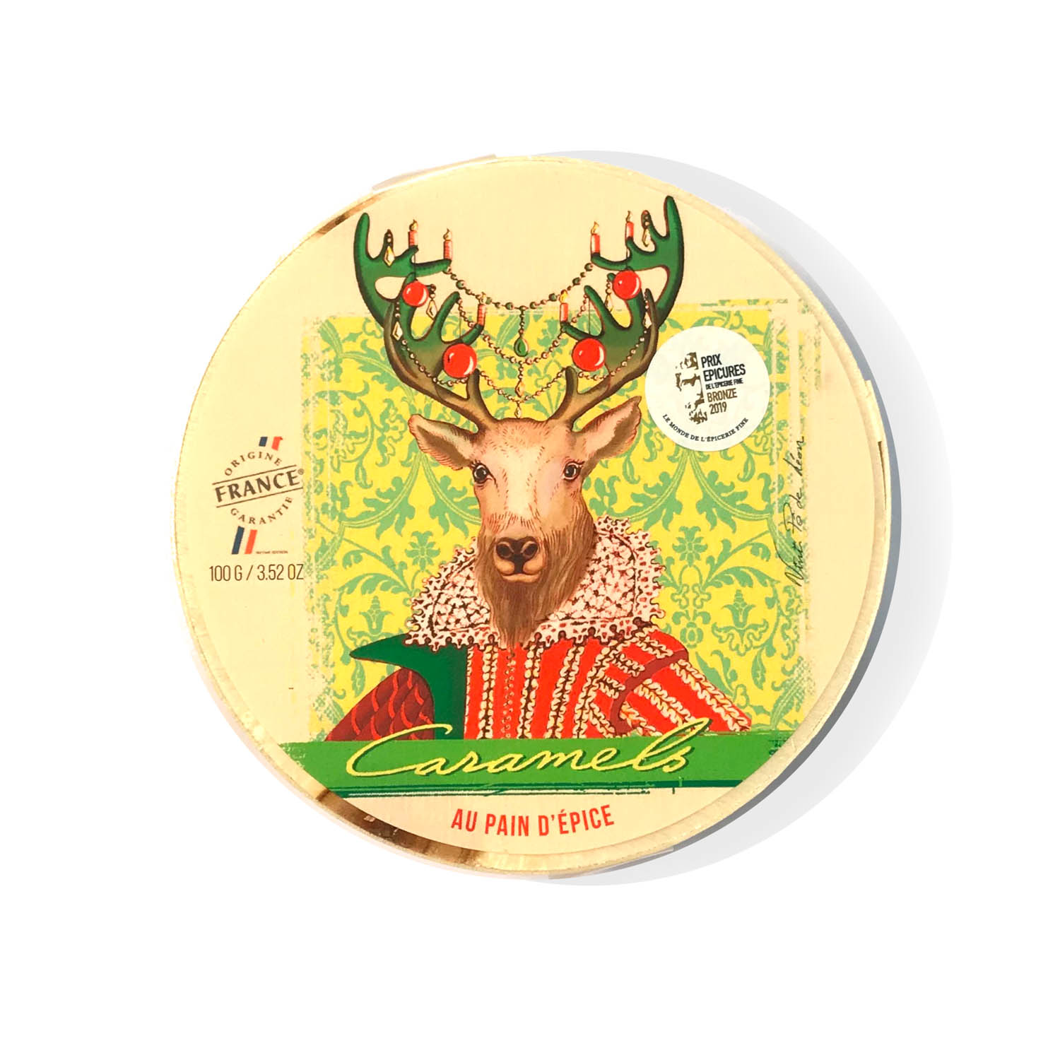 Caramels au pain d’épices, Robby, boîte en bois de 50g