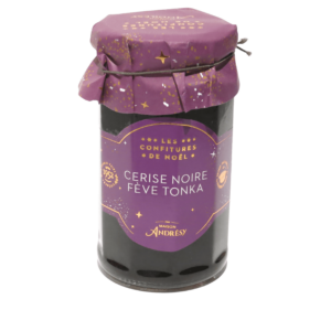 Confiture Noël, Cerise Noire Fève TonkaANDRÉSY, confiture cerise noire fève Tonka