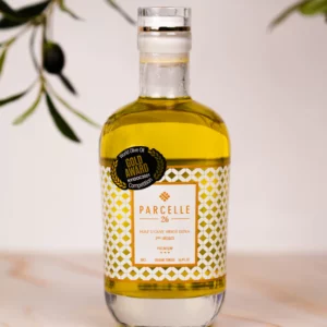 PARCELLE 26, Huile d'olive 2ème récolte, fruité mûrPARCELLE 26 huile d'olive 2ème récolte