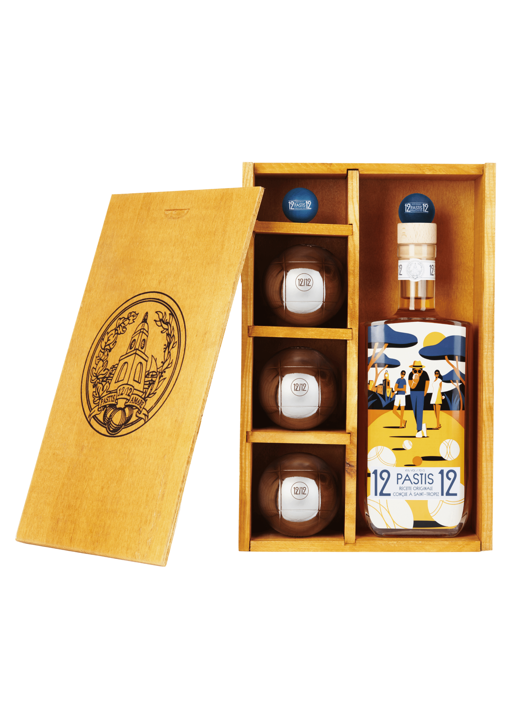 Coffret pastis artisanal 12/12 édition pétanque