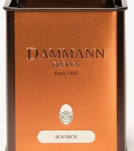 Boite rooibos Dammann vide 100gDAMMANN, Boite orange vide avec inscription rooibos